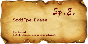 Szépe Emese névjegykártya
