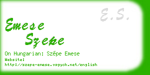 emese szepe business card